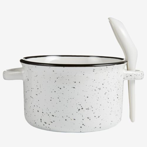 Campfire 20oz Ceramic Soup Bowl With Spoon Thumbnail