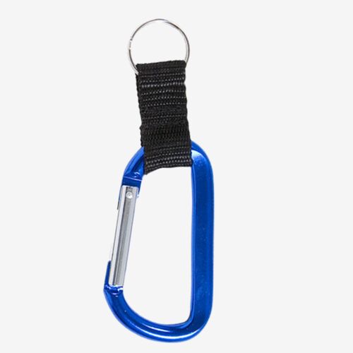 Carabiner With Strap And Split Ring Keychain Thumbnail