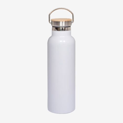 20oz Vacuum Insulated Water Bottle With Bamboo Lid Thumbnail