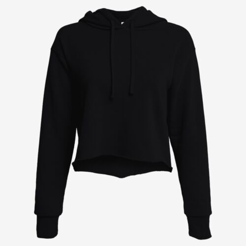 Women's Laguna Sueded Raw Edge Crop Hoodie Thumbnail
