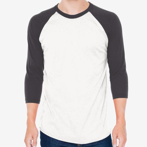 USA-Made 50/50 Poly/Cotton Raglan Three-Quarter Sleeve Tee Thumbnail